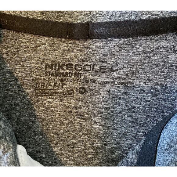 Nike Golf Polo Shirt Size Medium Men’s Gray Short Sleeve - Picture 3 of 7